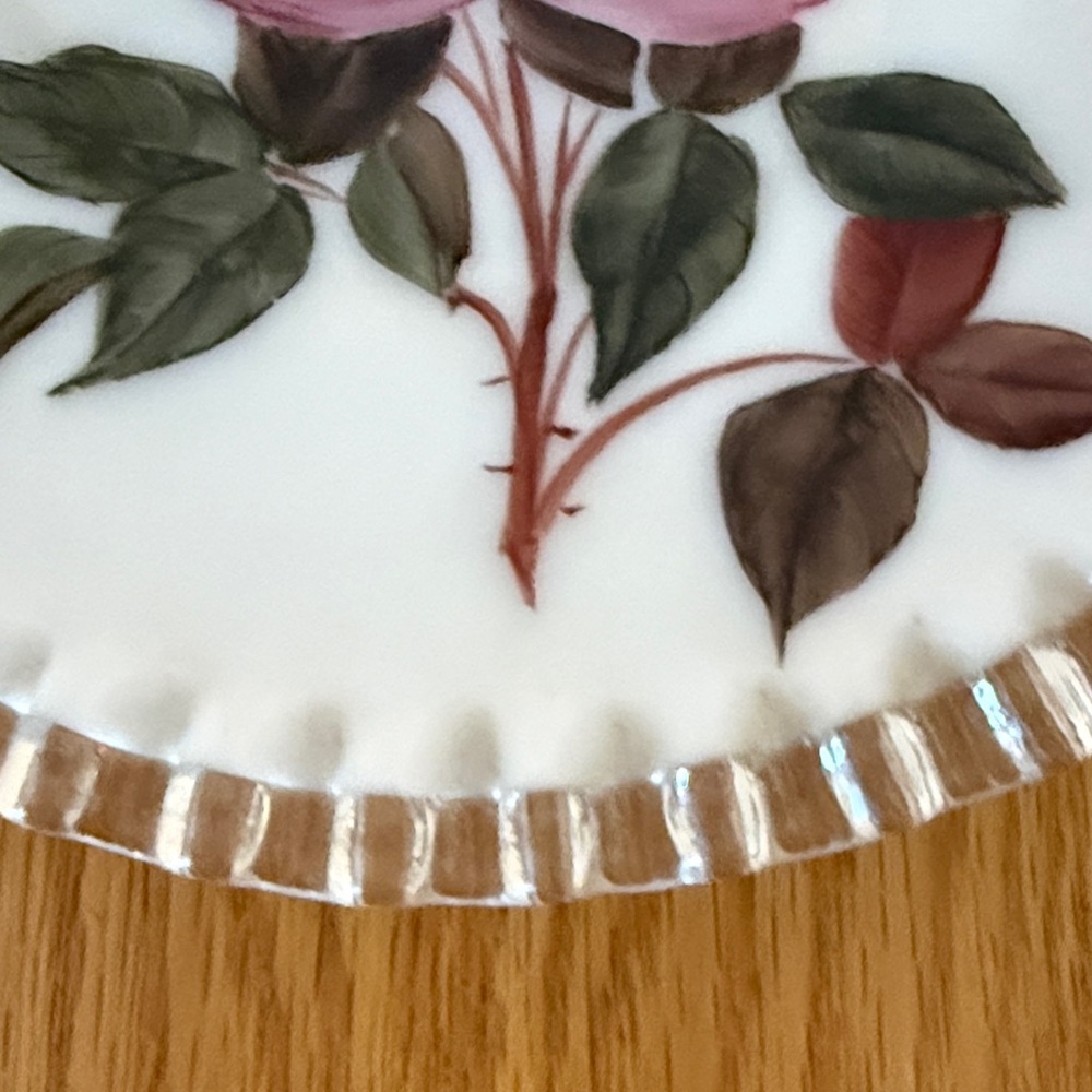 Vintage Fenton Silver Crest Charleston Rose - Picture 2 of 6